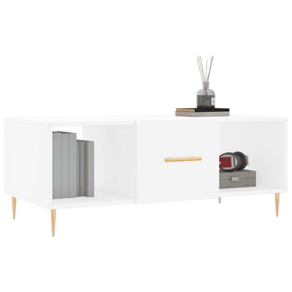 Mesa de centro 102x50x40 cm madeira processada branco