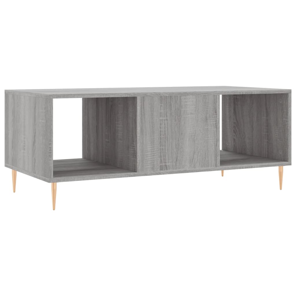 Mesa de centro 102x50x40cm derivados de madeira cinzento sonoma
