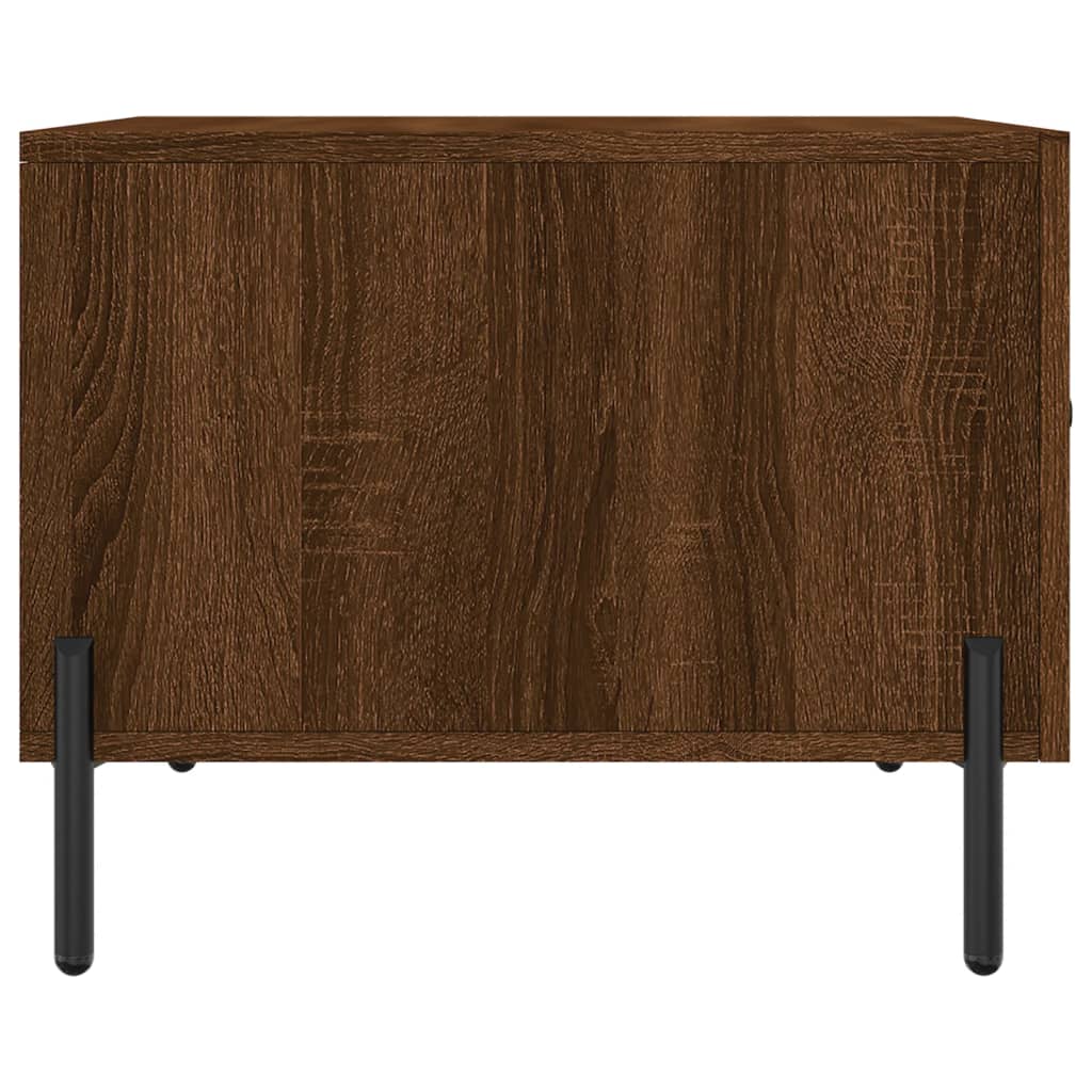 Mesa centro 2 pcs 50x50x40 cm madeira proc. carvalho castanho