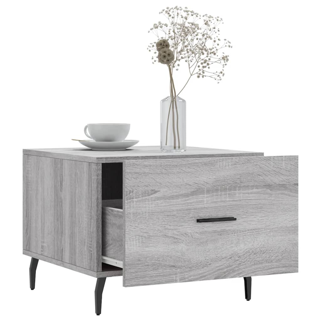 Mesa de centro 50x50x40 cm derivados madeira sonoma cinza