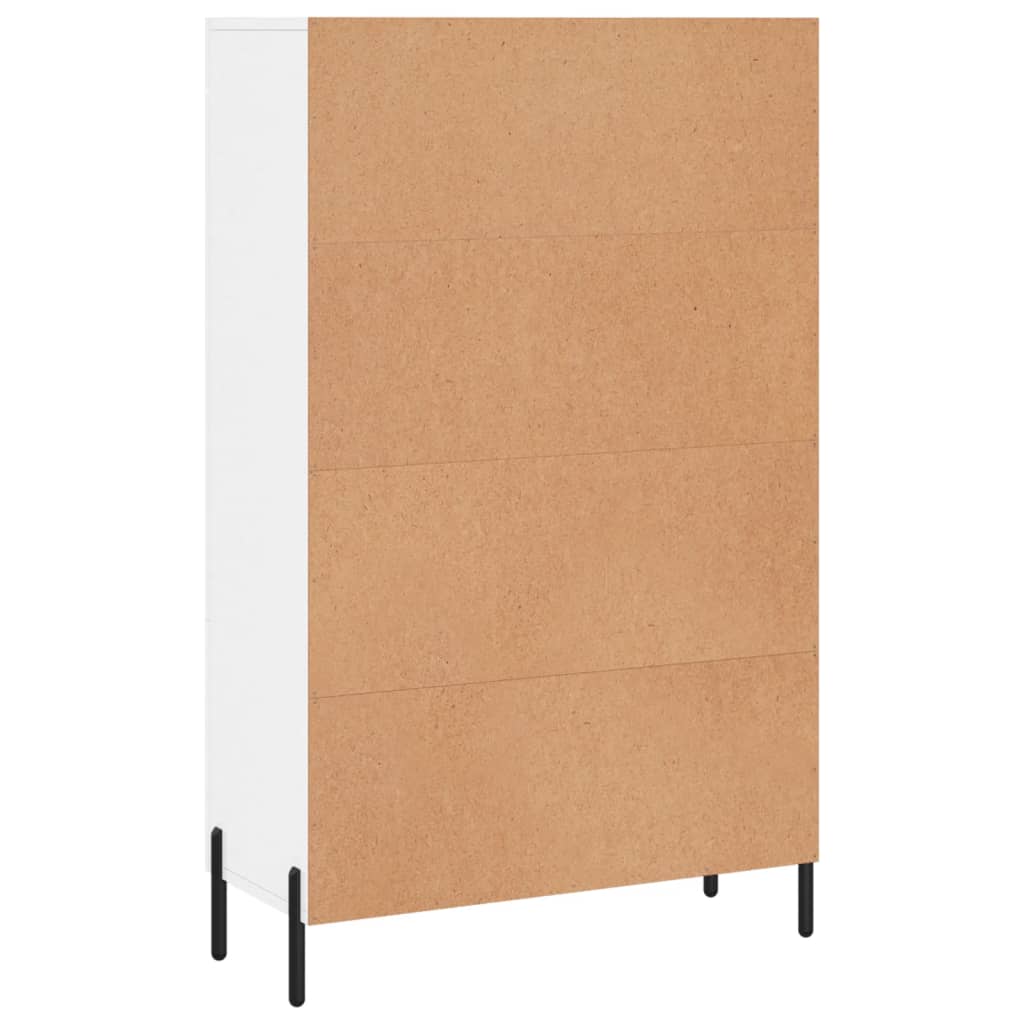 Aparador alto 69,5x31x115 cm derivados madeira branco brilhante
