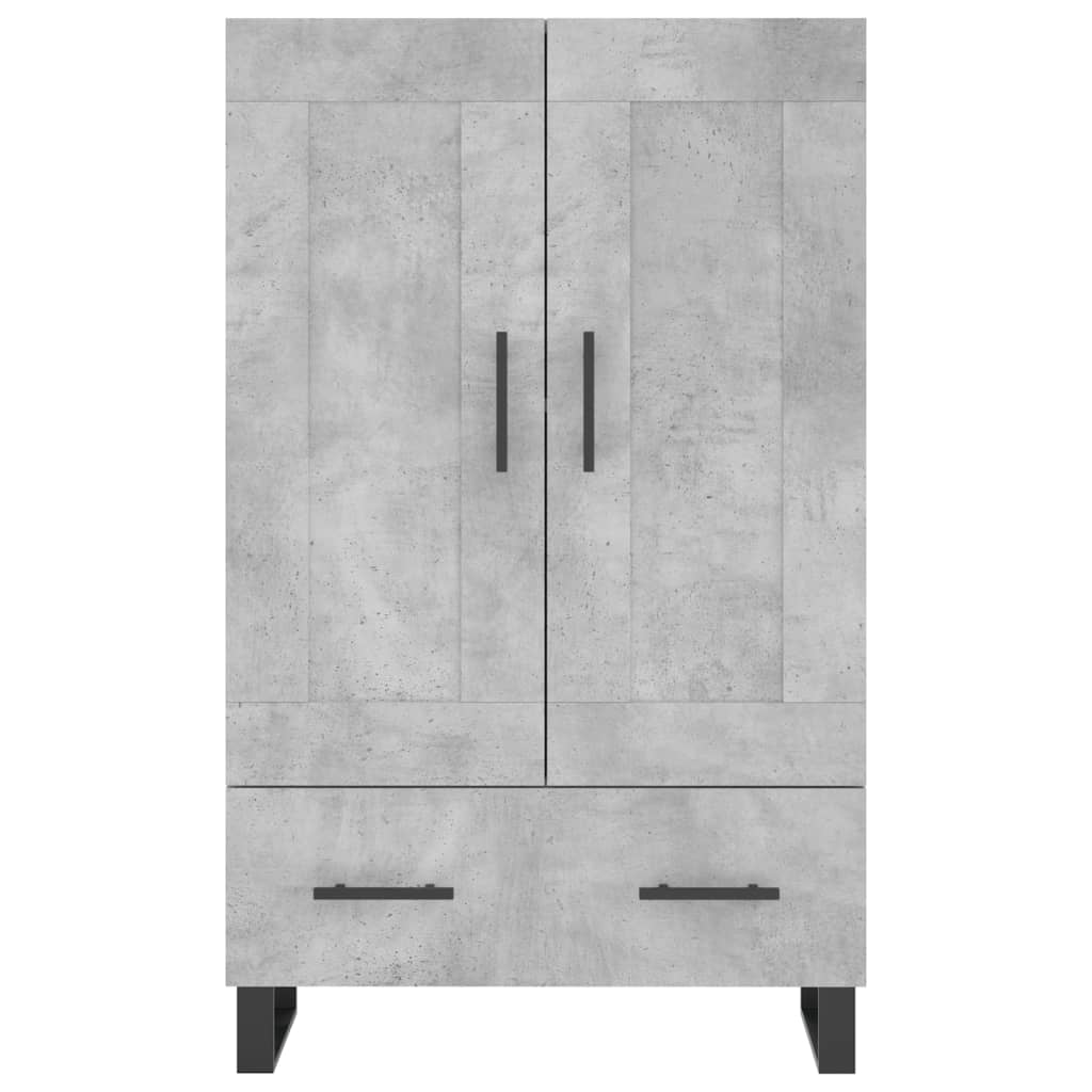 Aparador alto 69,5x31x115 cm derivados de madeira cinza-cimento
