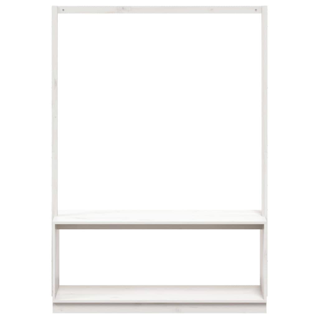 Bengaleiro c/ sapateira 113x40x157,5 cm pinho maciço branco