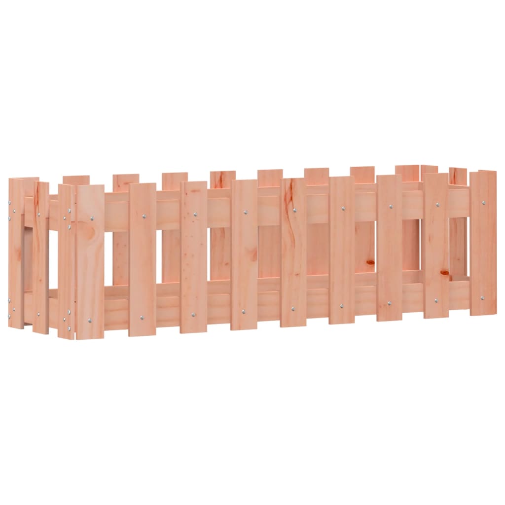 Canteiro elevado c/ design cerca 100x30x30 cm madeira douglas