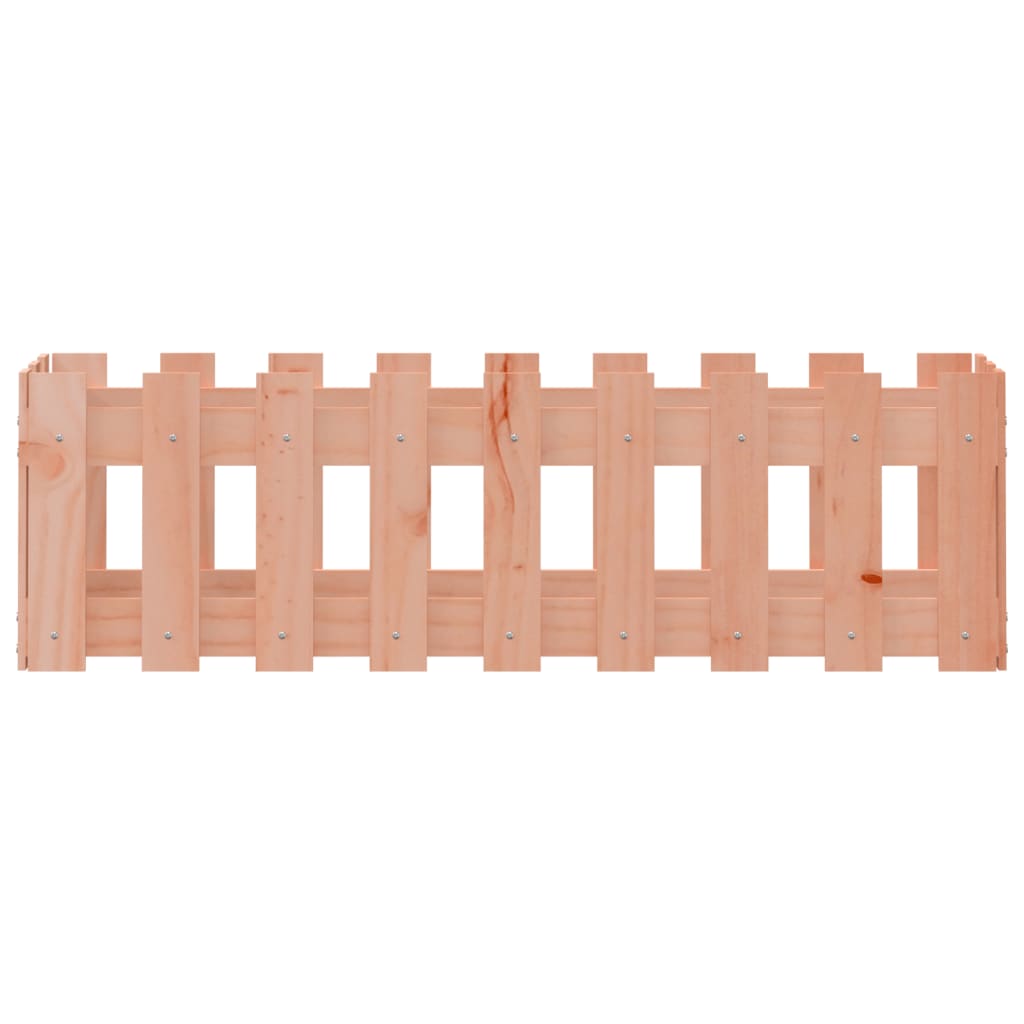Canteiro elevado c/ design cerca 100x30x30 cm madeira douglas