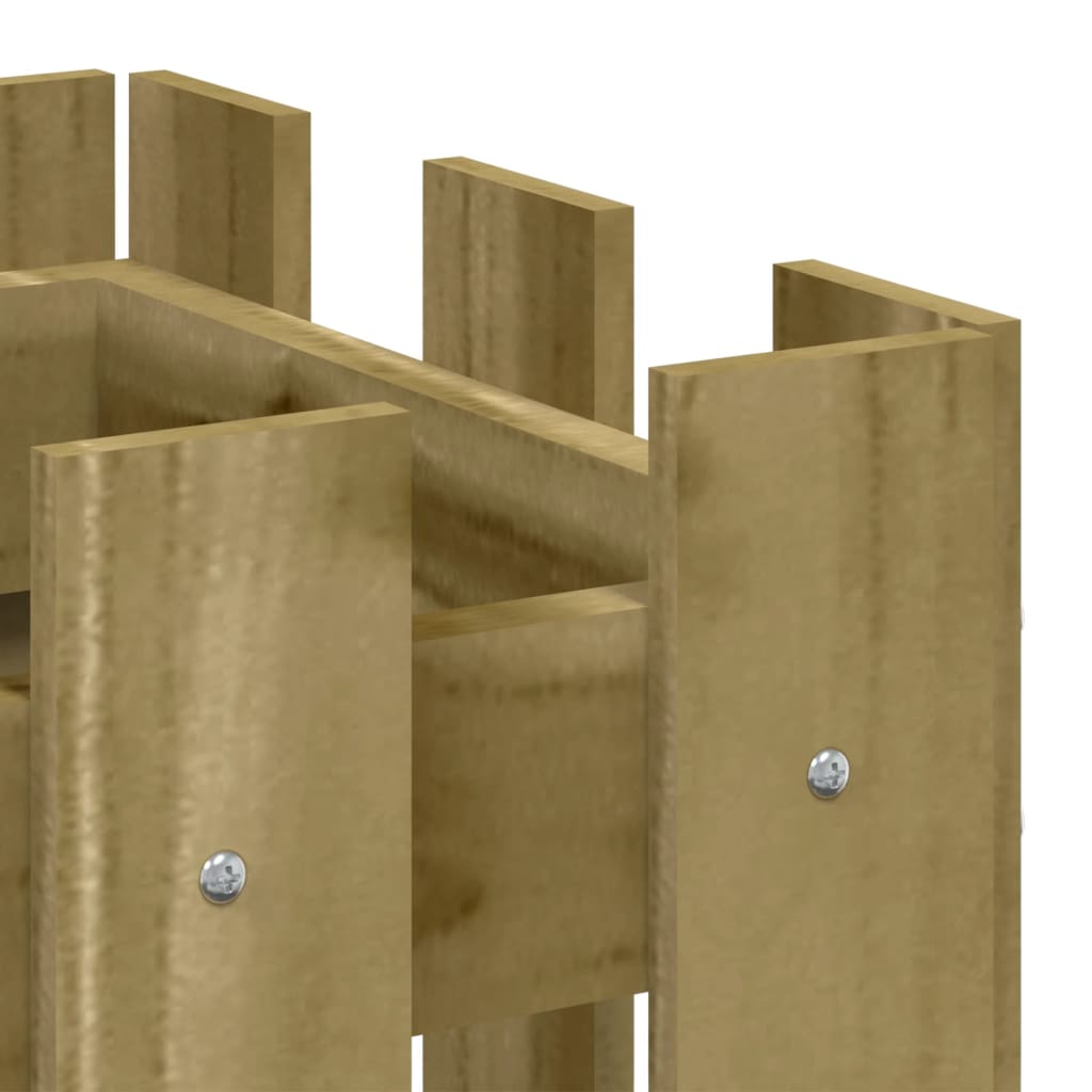 Canteiro elevado c/ design cerca 100x30x30 cm pinho impregnado