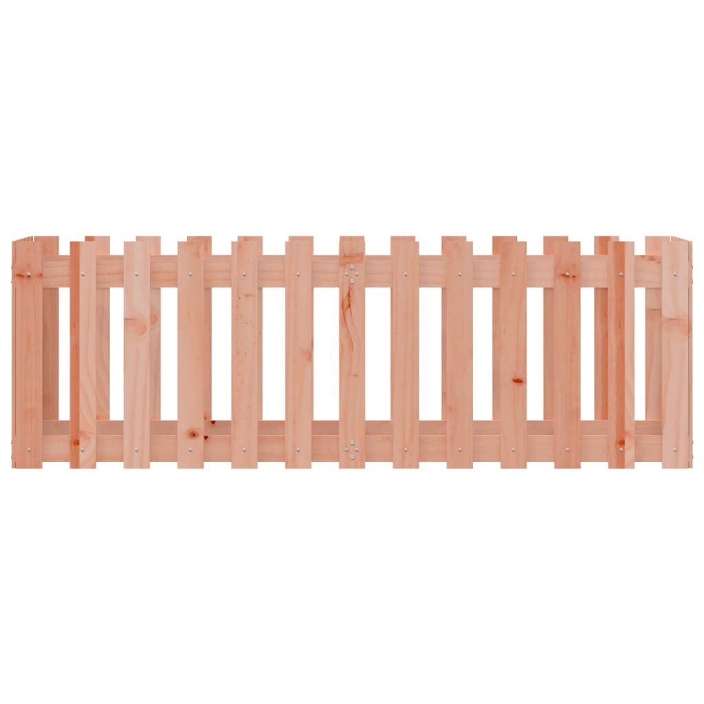 Canteiro elevado c/ design de cerca 150x50x50cm madeira douglas