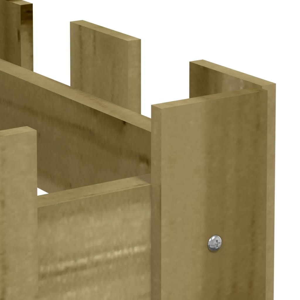 Canteiro elevado c/ design cerca 200x30x30 cm pinho impregnado