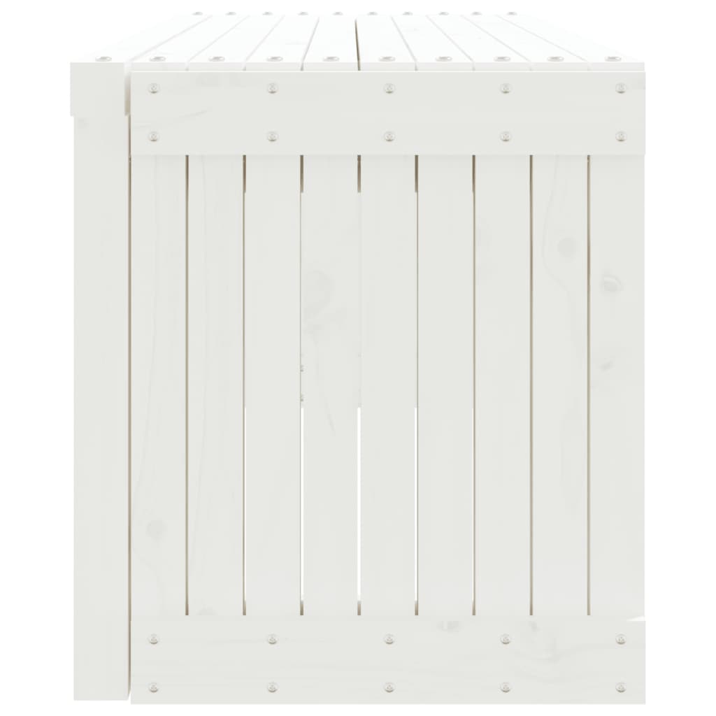 Banco de jardim extensível 212,5x40,5x45 cm pinho maciço branco