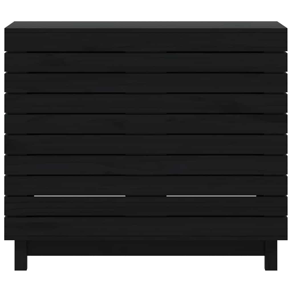 Cesto de roupa suja 88,5x44x76 cm madeira de pinho maciça