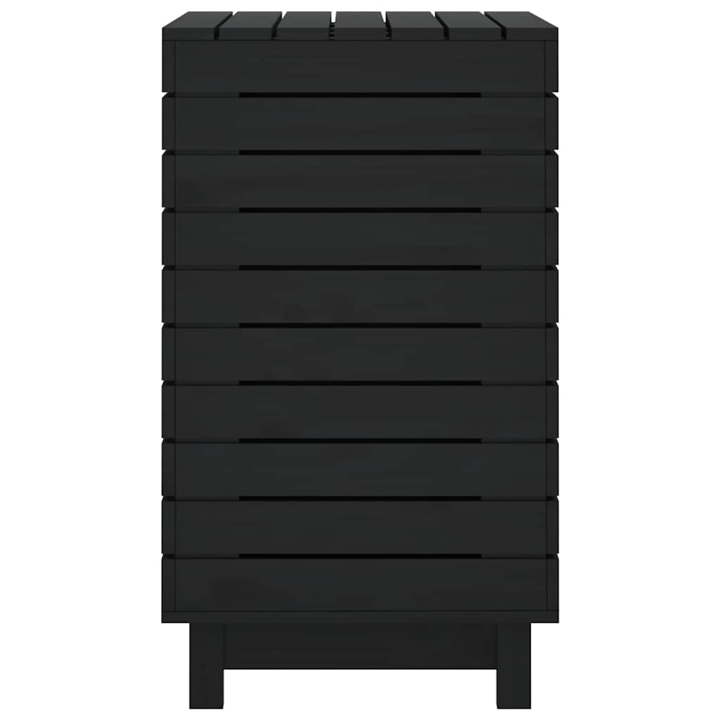 Cesto de roupa suja 88,5x44x76 cm madeira de pinho maciça