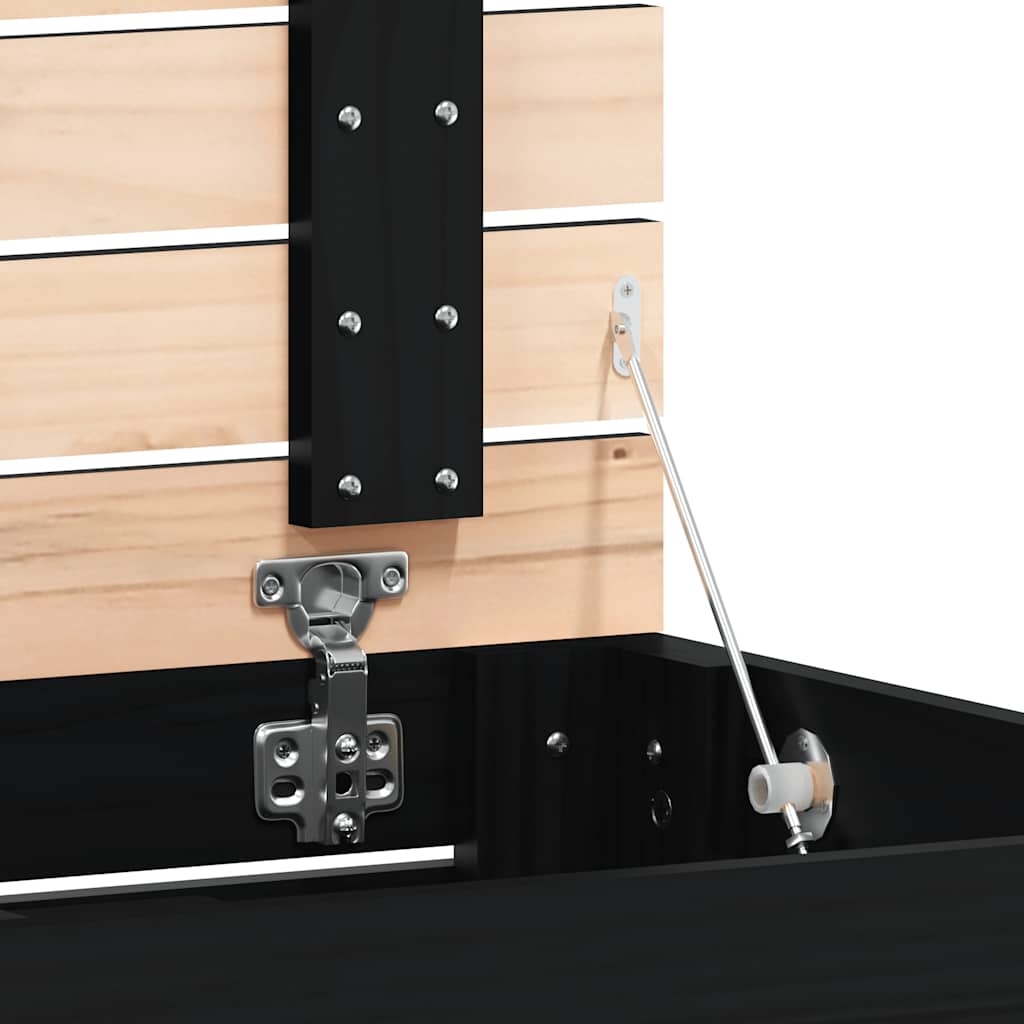 Cesto de roupa suja 88,5x44x76 cm madeira de pinho maciça