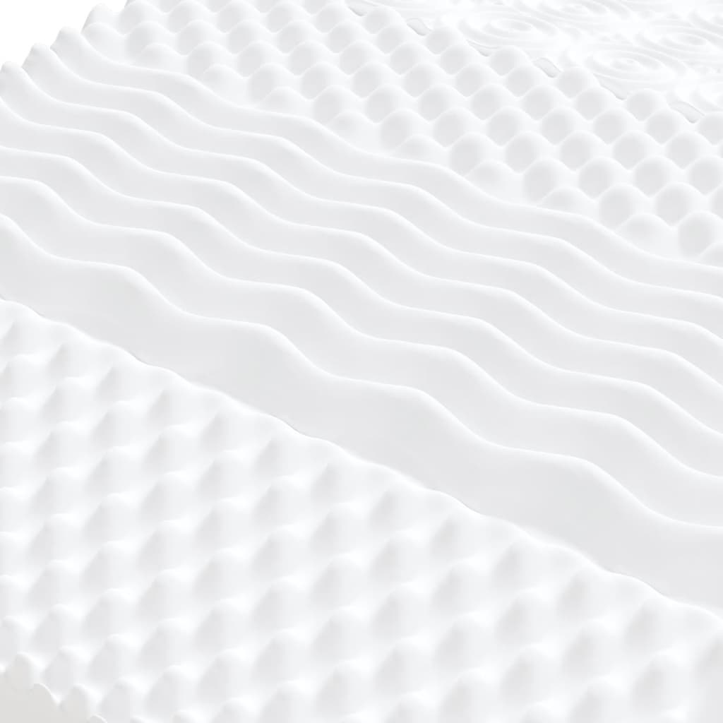 Colchão de espuma 100x200 cm 7 zonas dureza 20 ILD branco