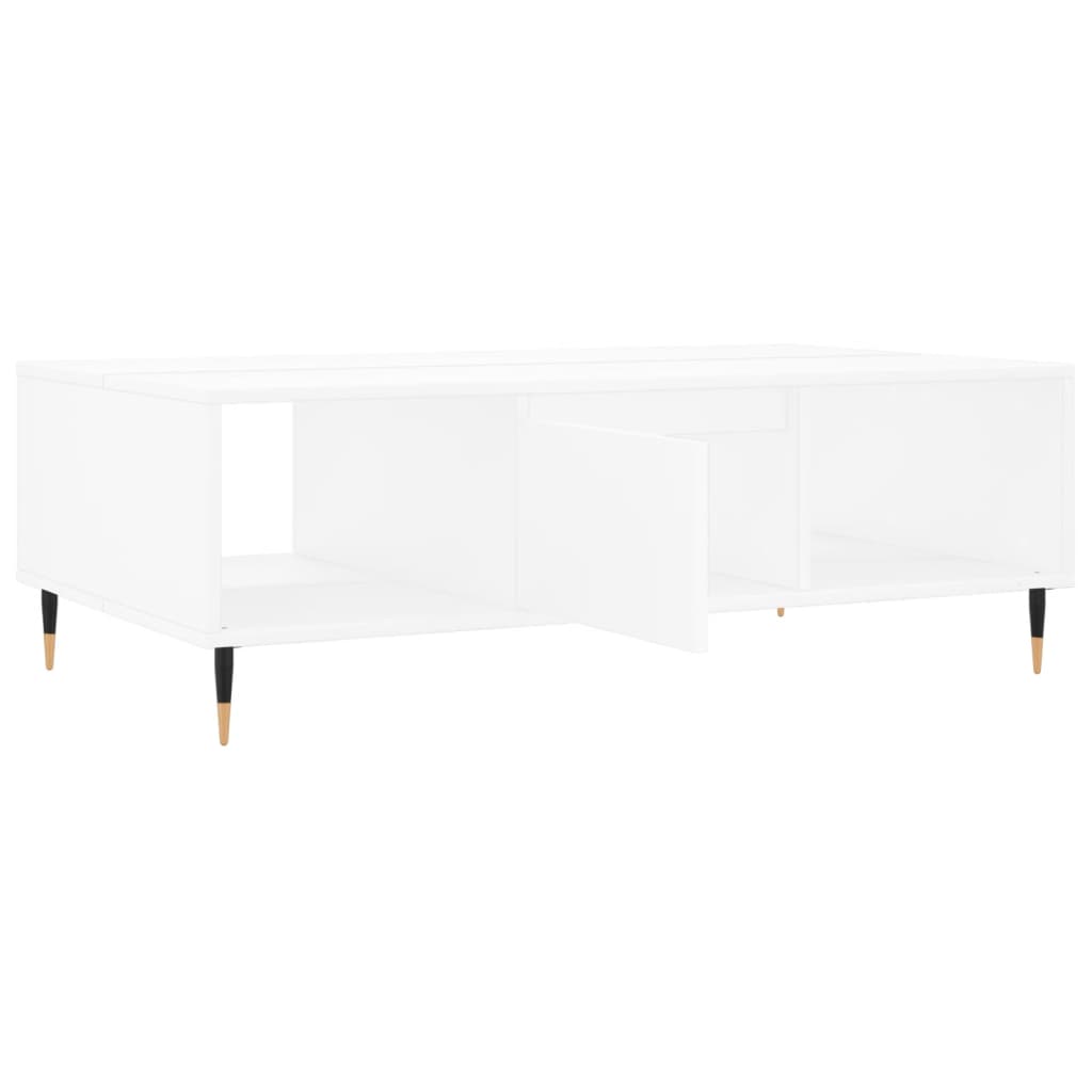 Mesa de centro 104x60x35 cm derivados madeira branco brilhante