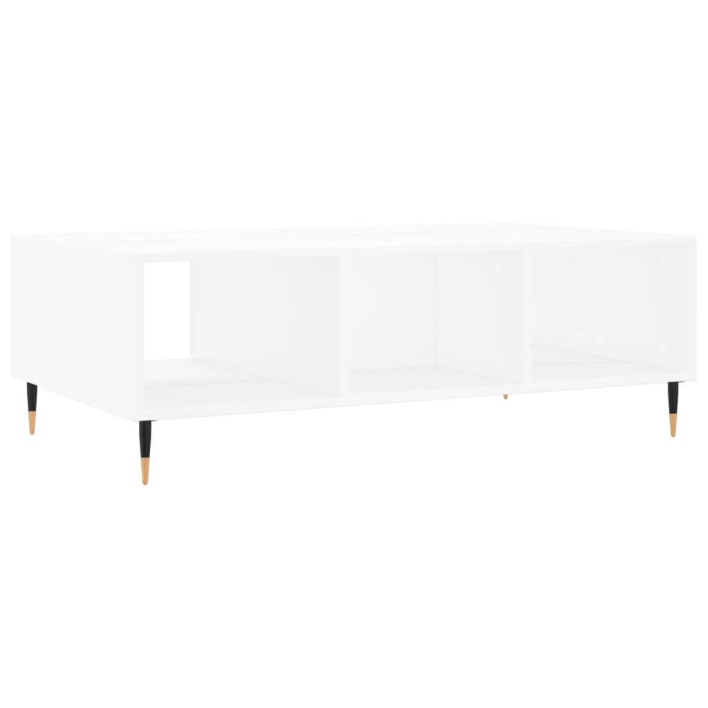 Mesa de centro 104x60x35 cm derivados madeira branco brilhante