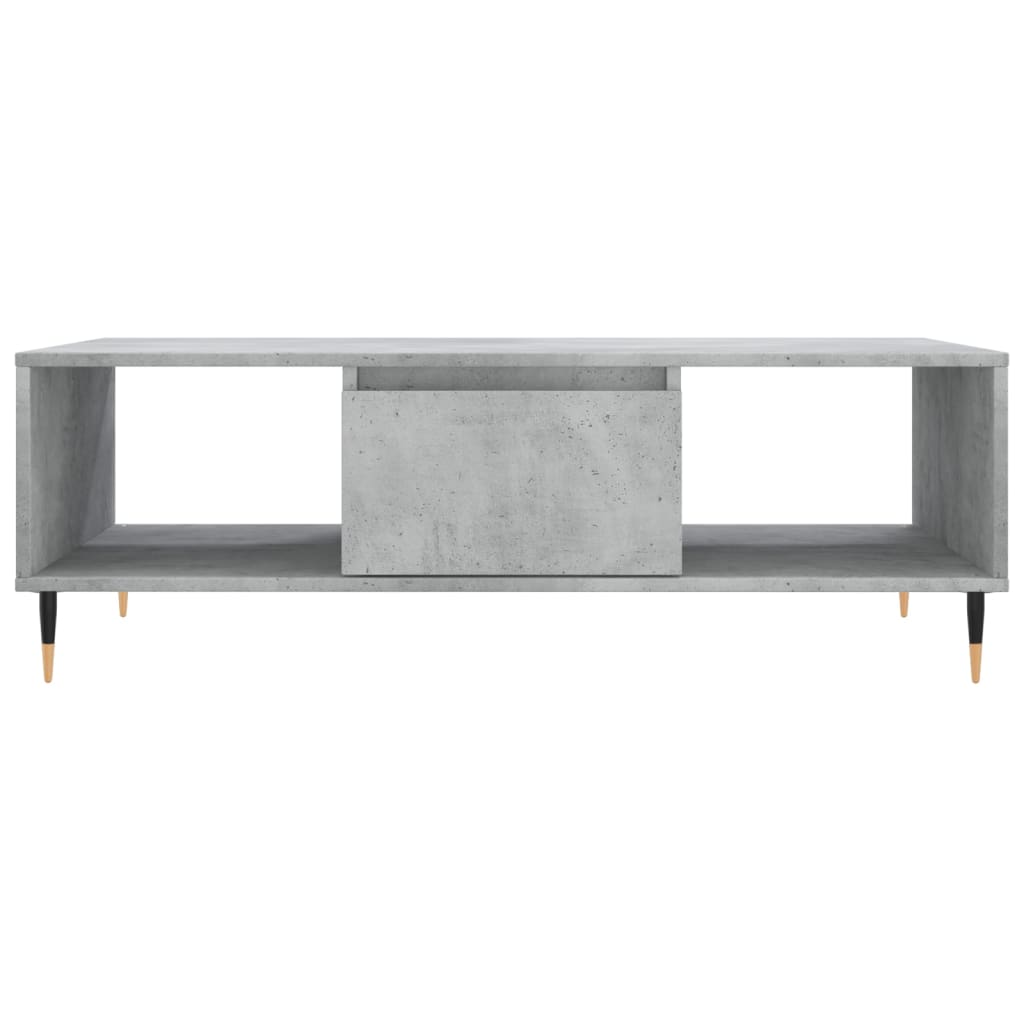 Mesa de centro 104x60x35 cm derivados madeira branco brilhante