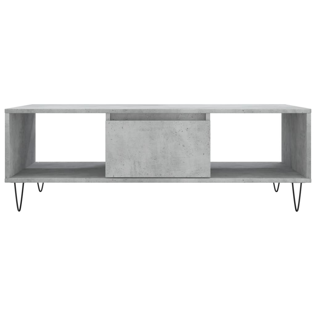 Mesa de centro 104x60x35 cm derivados madeira branco brilhante