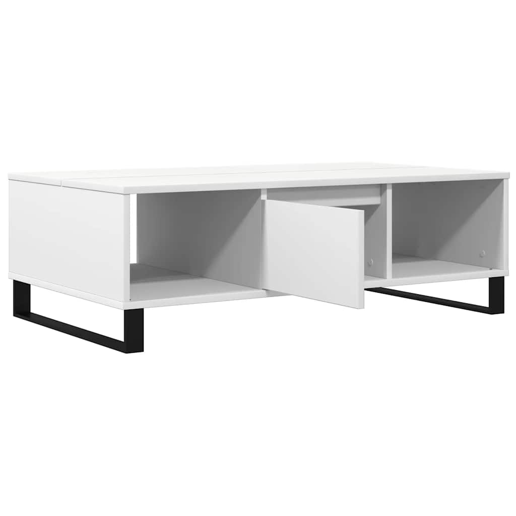 Mesa de centro 104x60x35 cm derivados madeira branco brilhante