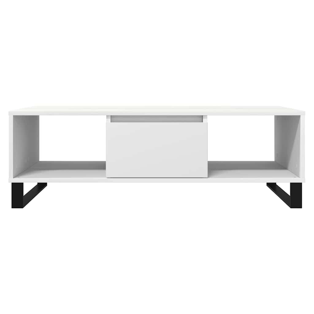 Mesa de centro 104x60x35 cm derivados madeira branco brilhante