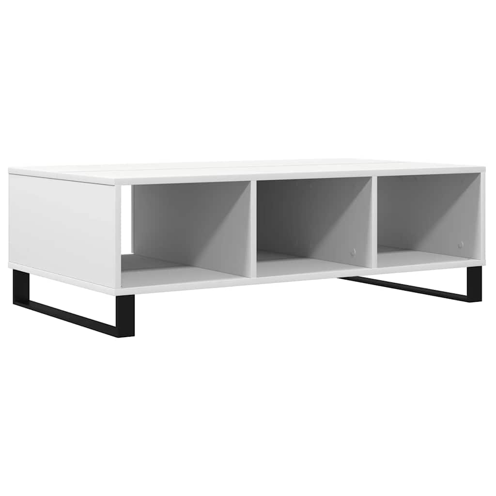 Mesa de centro 104x60x35 cm derivados madeira branco brilhante