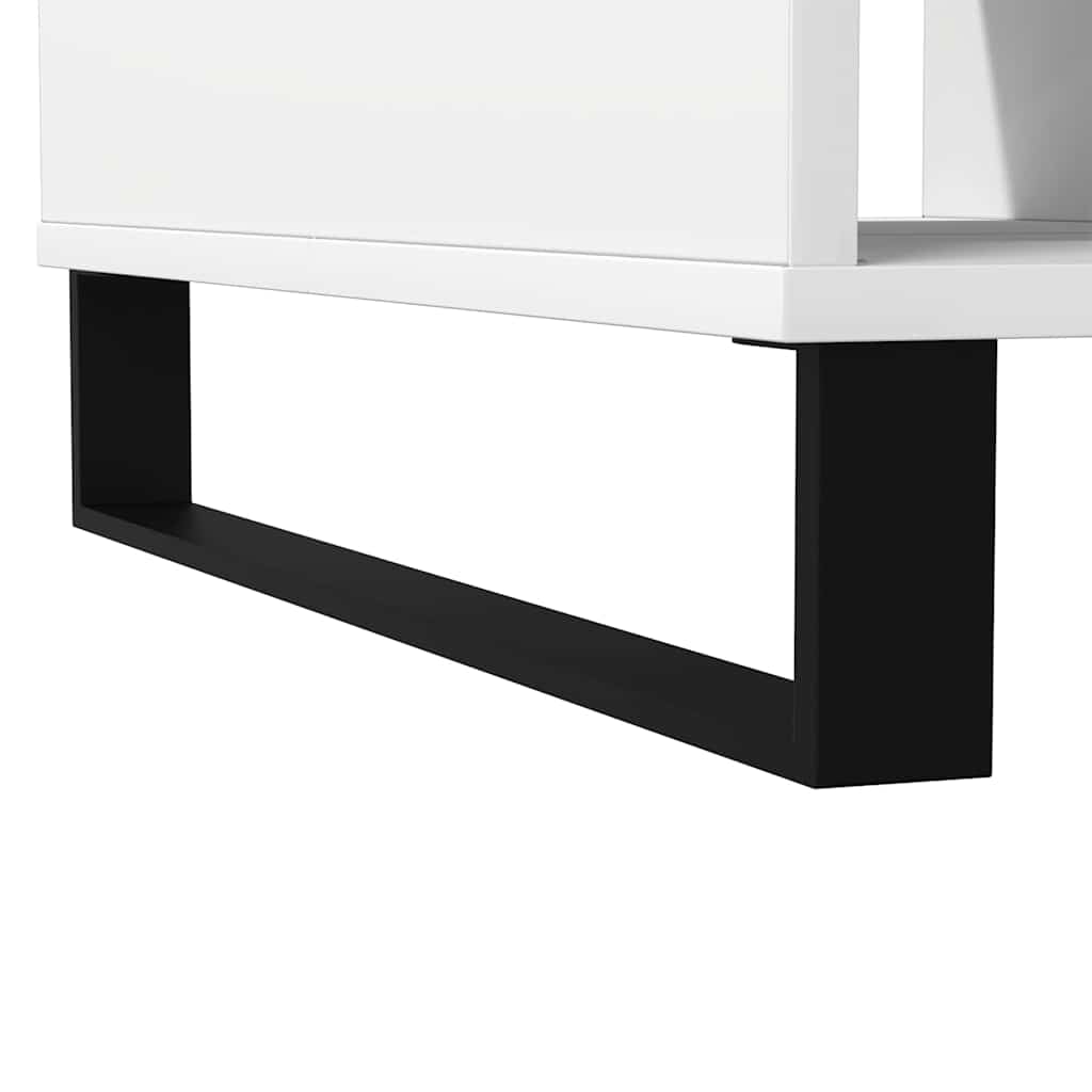 Mesa de centro 104x60x35 cm derivados madeira branco brilhante