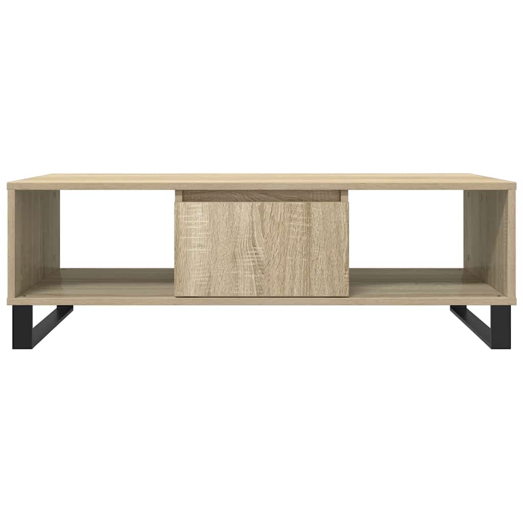 Mesa de centro 104x60x35 cm derivados madeira branco brilhante