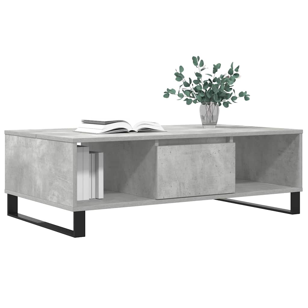 Mesa de centro 104x60x35 cm derivados madeira branco brilhante