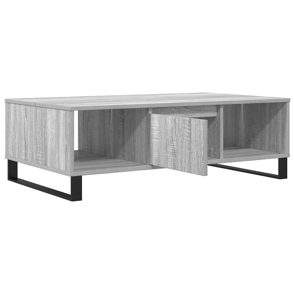 Mesa de centro 104x60x35 cm derivados madeira branco brilhante