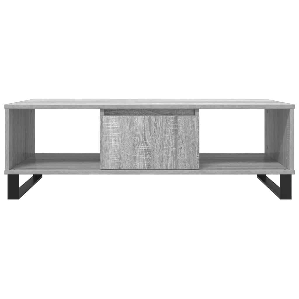 Mesa de centro 104x60x35 cm derivados madeira branco brilhante