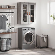 Armário de parede 69,5x34x90 cm cinzento sonoma