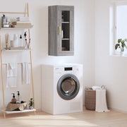 Armário de parede 34,5x34x90 cm cinzento sonoma