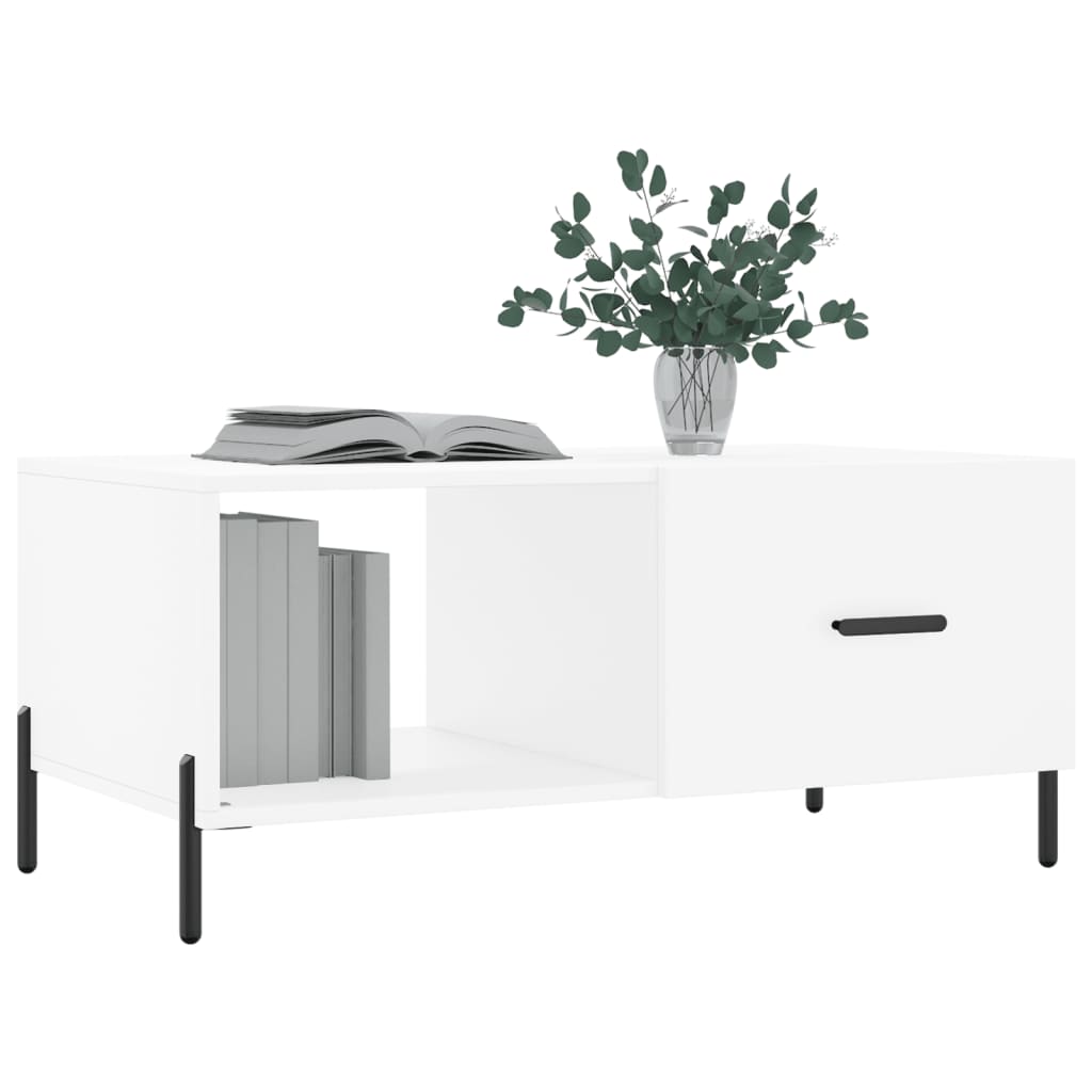 Mesa de centro 90x50x40 cm madeira processada branco