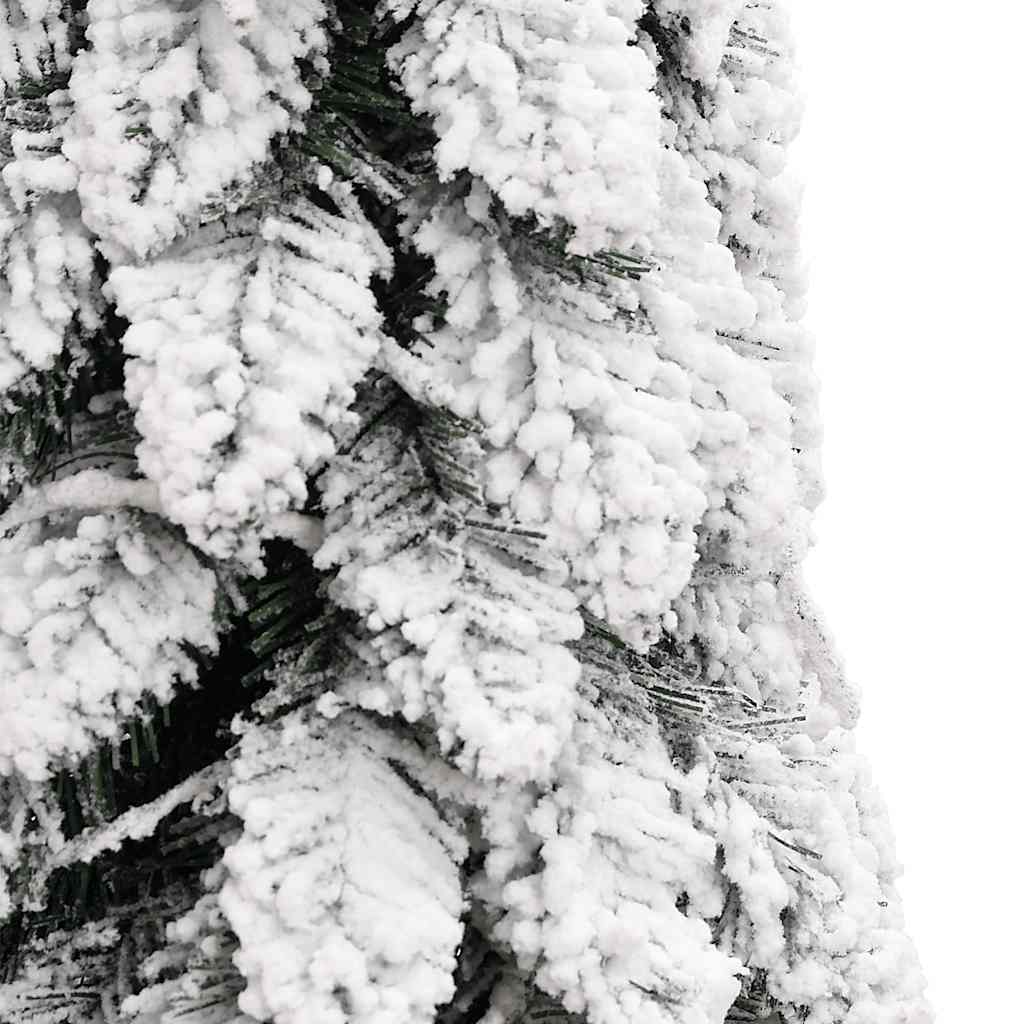 Árvore Natal artificial pré-iluminada 60 LEDs e flocos de neve