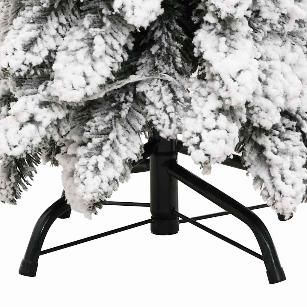 Árvore Natal artificial pré-iluminada 60 LEDs e flocos de neve
