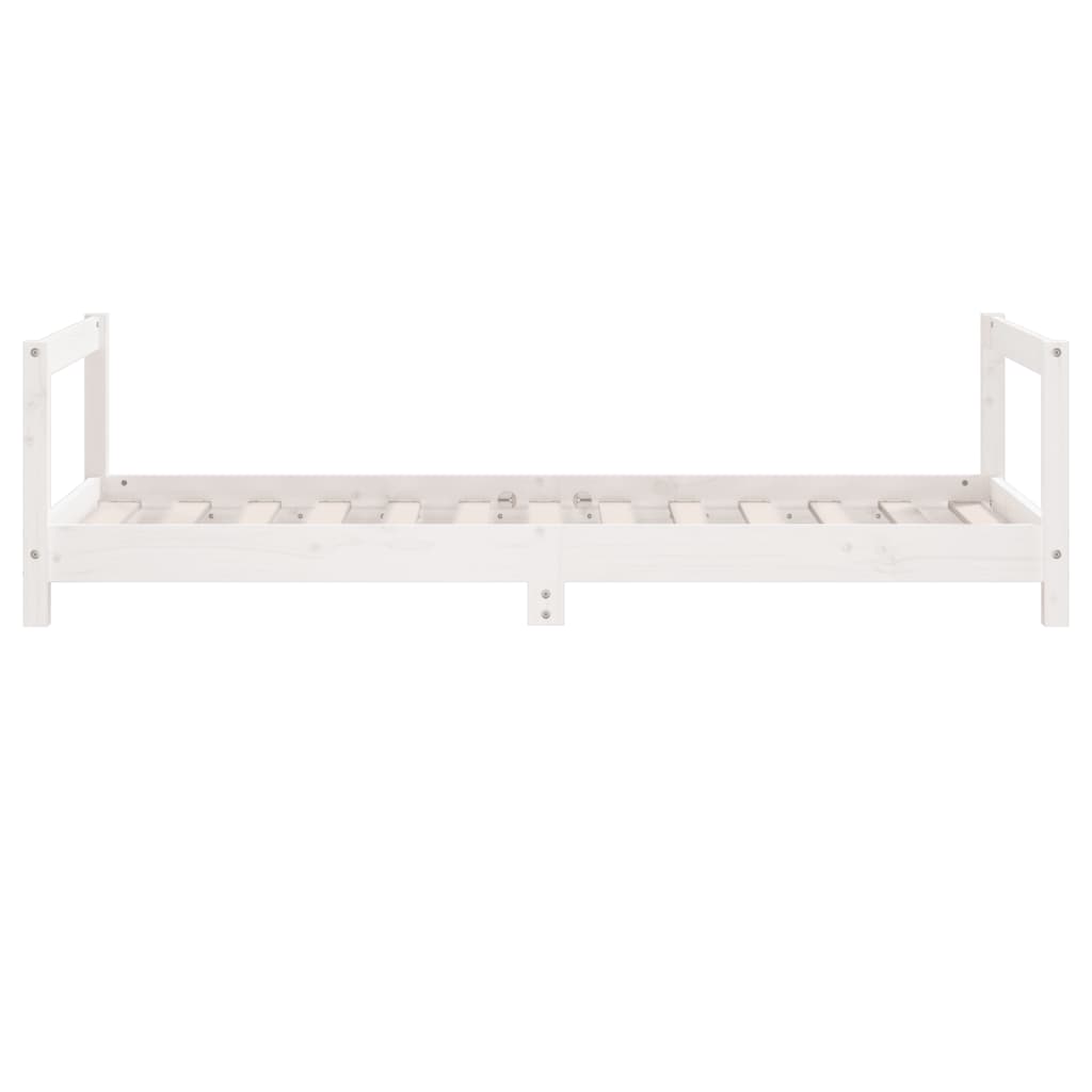 Estrutura de cama infantil 80x160 cm pinho maciço branco