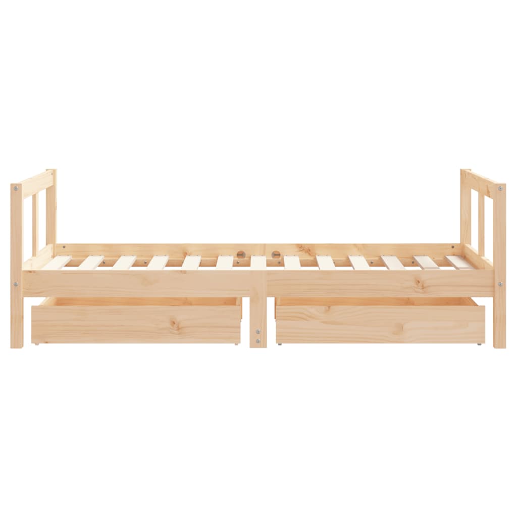 Estrutura de cama infantil c/ gavetas 80x160 cm pinho maciço