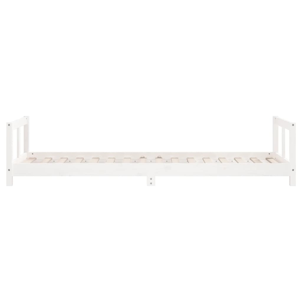 Estrutura de cama infantil 80x200 cm pinho maciço branco
