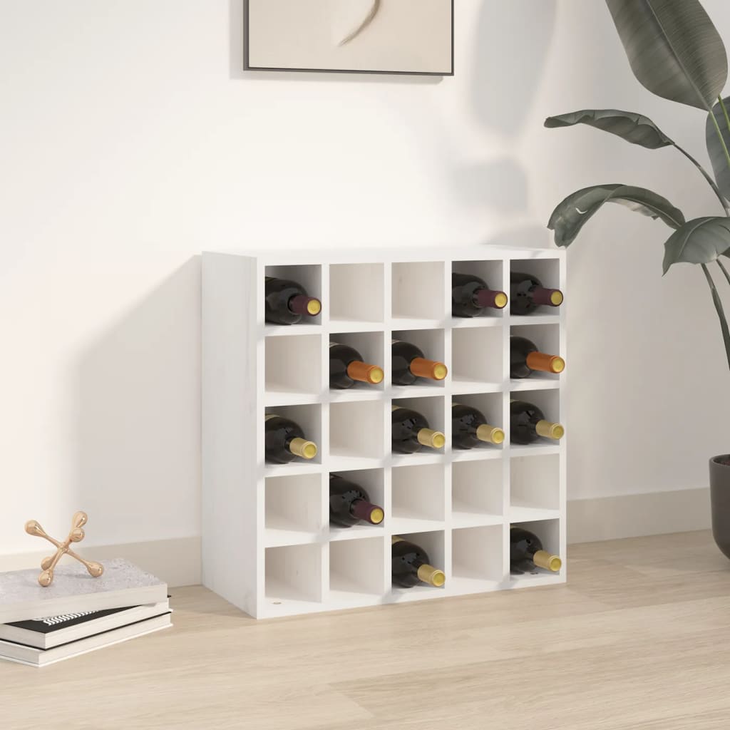 Adega Branca 56x25x56 cm Madeira Maciça Pinho