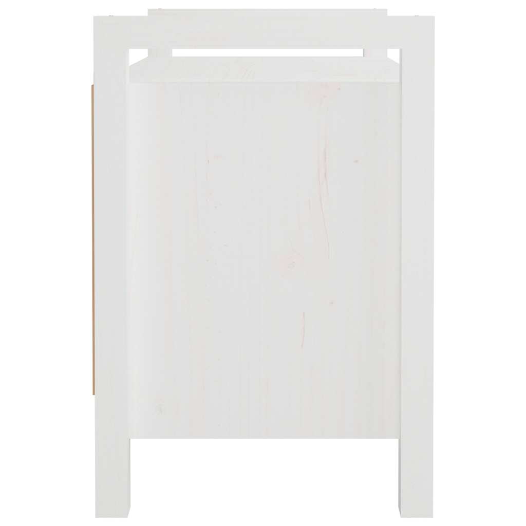 Banco de corredor 80x40x60 cm madeira de pinho maciça branco