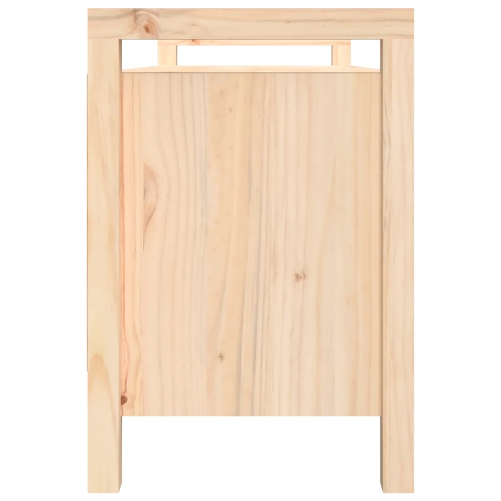 Banco de corredor 110x40x60 cm madeira de pinho maciça branco