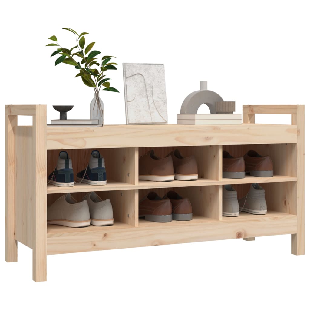 Banco de corredor 110x40x60 cm madeira de pinho maciça branco