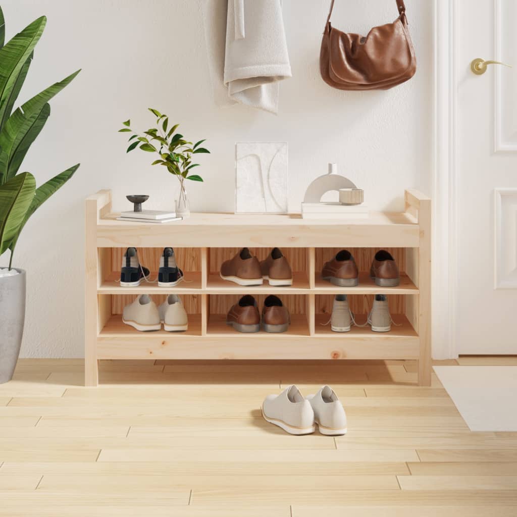 Banco de corredor 110x40x60 cm madeira de pinho maciça branco