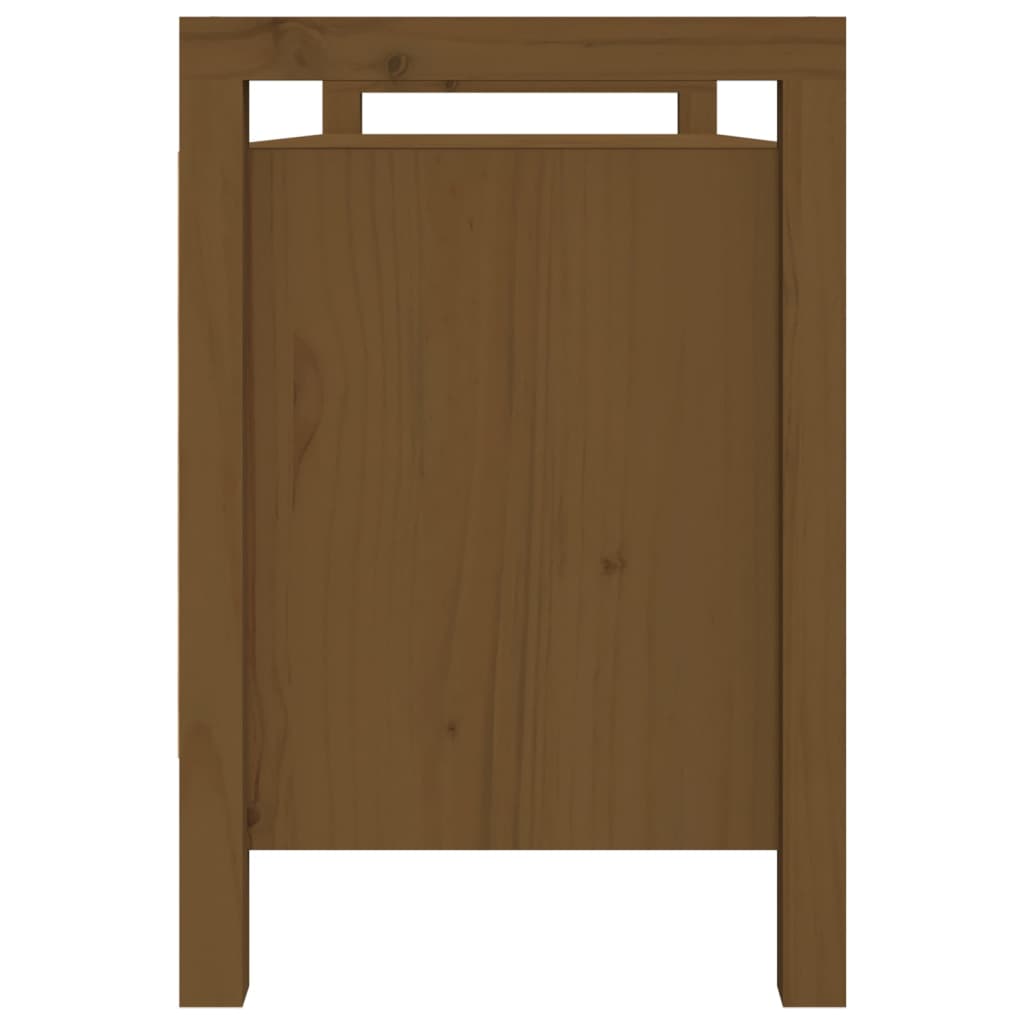 Banco de corredor 110x40x60 cm madeira de pinho maciça branco