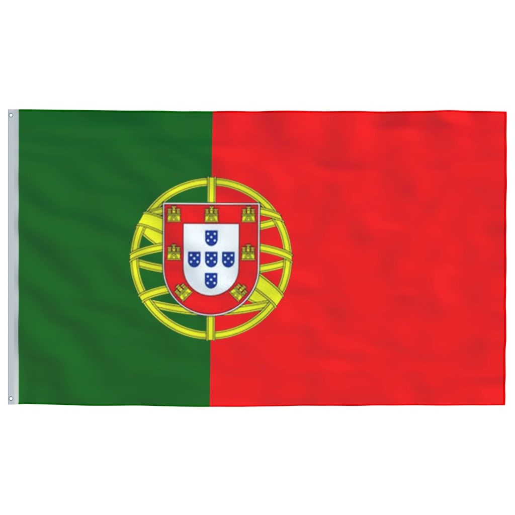 Bandeira de Portugal e mastro 6,23 m alumínio