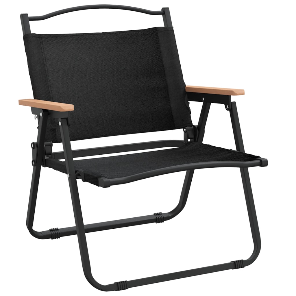 Cadeiras de campismo 2 pcs 54x43x59 cm tecido oxford preto