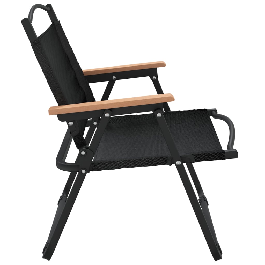 Cadeiras de campismo 2 pcs 54x43x59 cm tecido oxford preto