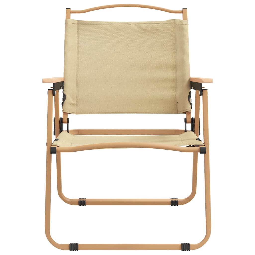 Cadeiras de campismo 2 pcs 54x55x78 cm tecido oxford bege