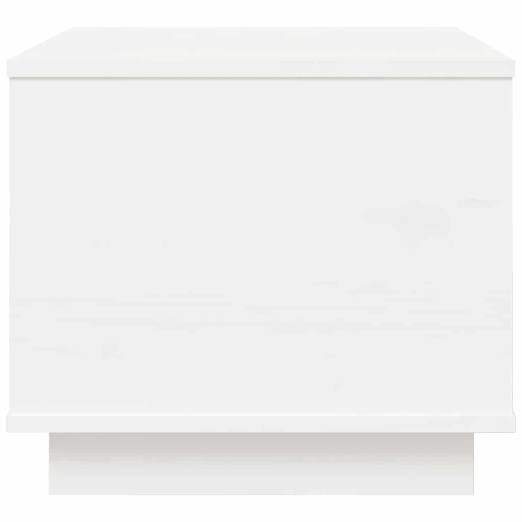 Mesa de centro 60x50x35 cm madeira de pinho maciça branco