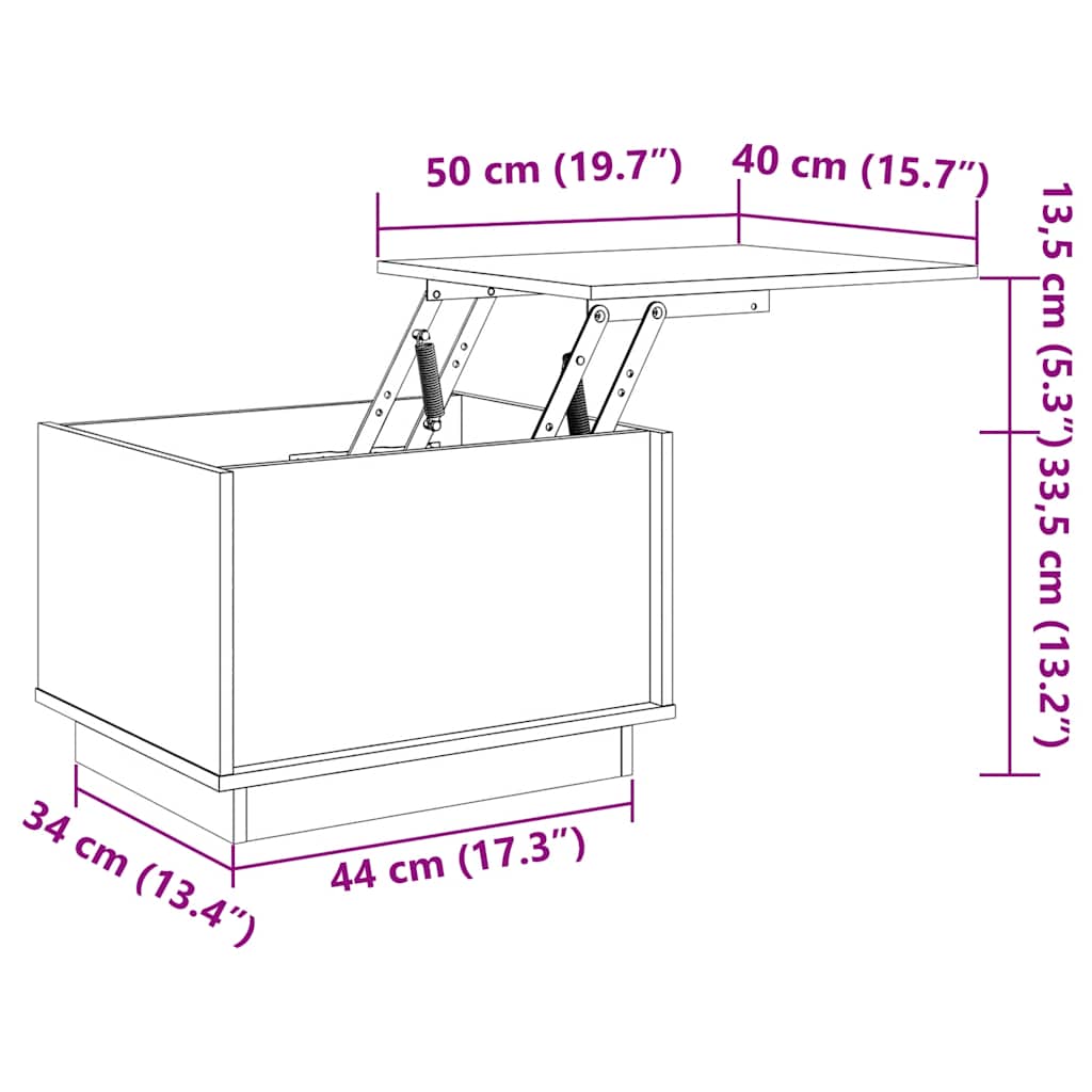 Mesa de centro 60x50x35 cm madeira de pinho maciça branco