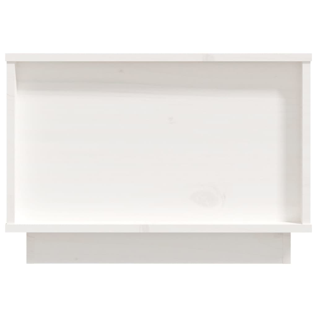 Mesa de centro 60x50x35 cm madeira de pinho maciça branco